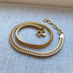 J. Crew herringbone gold chain necklace